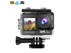 Cámara deportiva M60 TR 5K 30fps con 47.5 MP, pantalla dual de 2'' y 1.3'', estabilizador de imagen, varios accesorios y Wi-Fi.