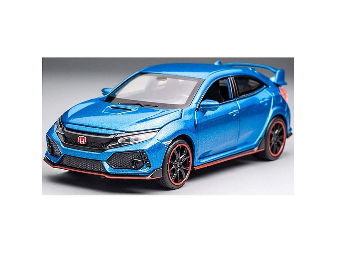 Coche A Escala 1/32 Honda Civic Type-r Con Luces Y Sonidos, Juguete De Metal Para Niños, Regalo