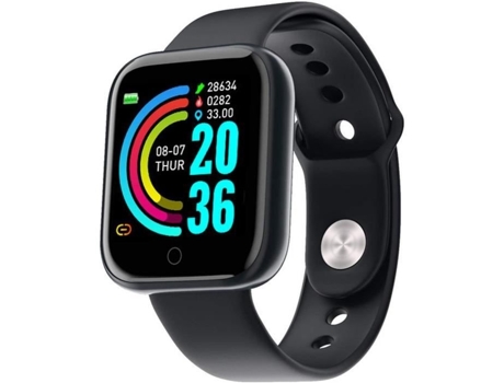 Reloj inteligente Fitness Tracker pulsera inteligente Y68 D20 pulsera inteligente de ritmo cardíaco reloj negro