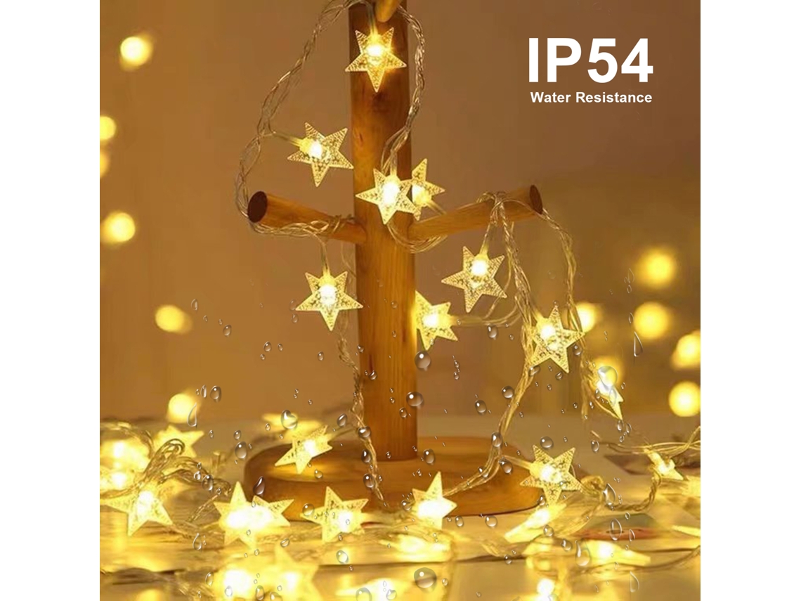 2026-luz De Cuadrilátero Hada 3m/9.8pies 20leds Estrellas Flexible Ip54 Interior Exterior Fiesta Regalo