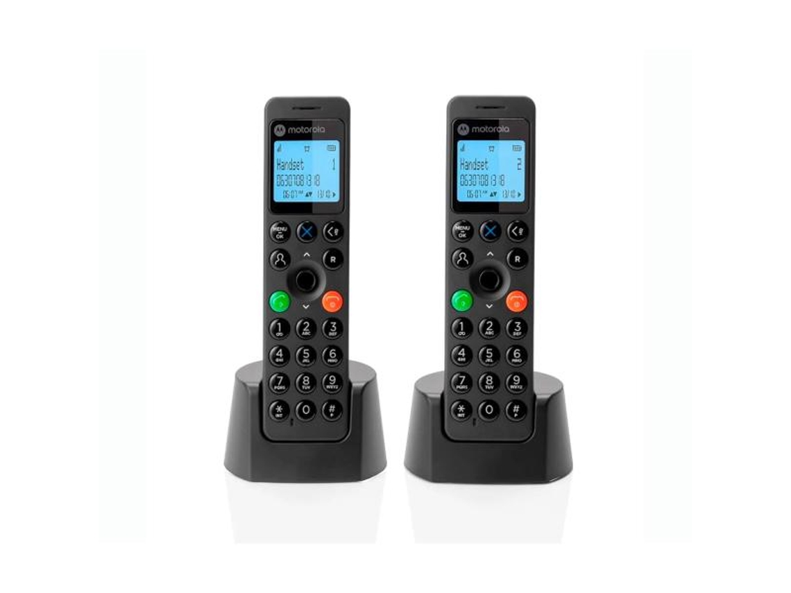 Teléfono Motorola Dot202 Dect Duo negro