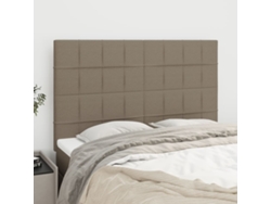 Cabeceros 4 Unidades Tela Gris Taupe 72x5x78/88 Cm