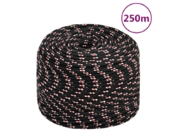 Cuerda De Trabajo Polipropileno Negro 8 Mm 250 M