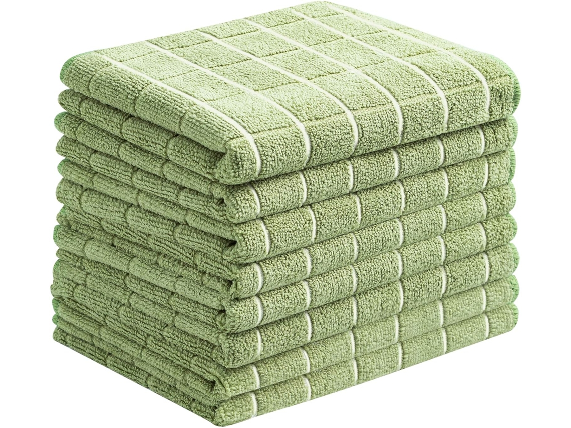 Paños De Cocina De Microfibra Toallas De Cocina Suaves, Súper Absorbentes Y Sin Pelusa, Paquete De 8, 26 X 18 Pulgadas
