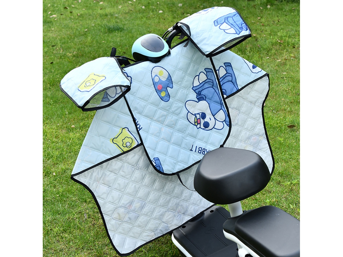 2026-protector Parabrisas Para Vehículo Eléctrico Impermeable Uv Para Moto Eléctrica Manta De Rodillas Conejo Cartoony Primavera Verano