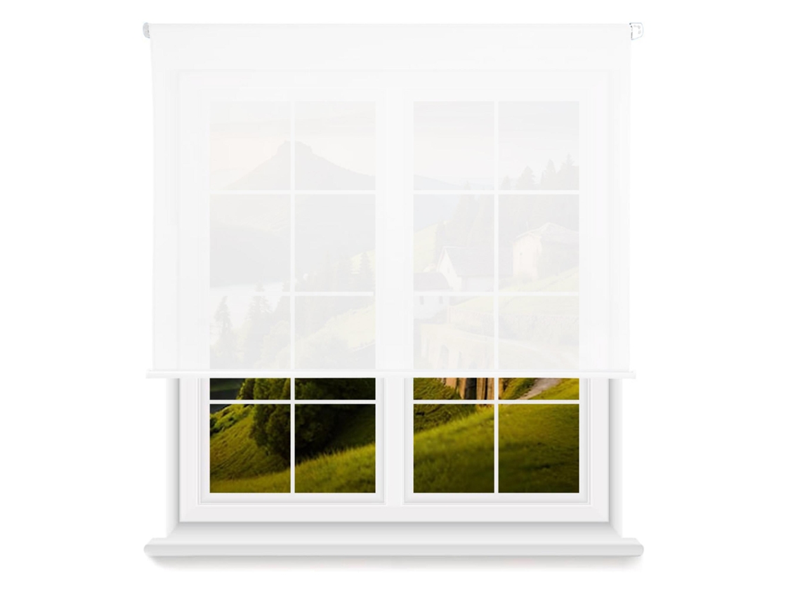 Estor enrollable translúcido Wellhome con cadena de PVC, 180 x 110 cm, blanco