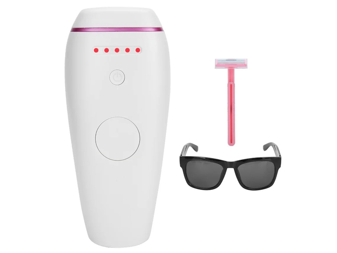 Máquina de depilación permanente IPL, 500.000 destellos, indolora, 5 velocidades, 100 W, 240 V, color blanco, Yizhood