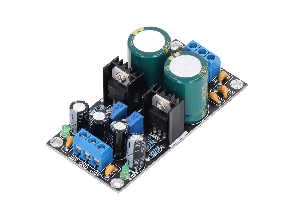 Módulo regulador de voltaje Lm317 Lm337, entrada CA 10-24 V, estabilización ajustable