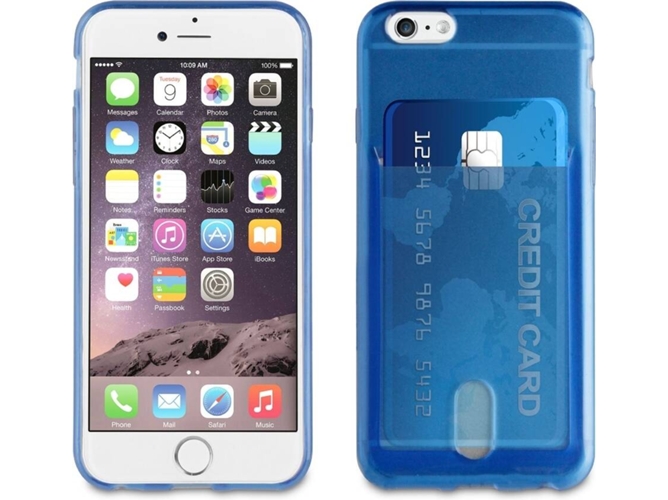 Funda iPhone 6, 6s, 7, 8 MUVIT Life Flúor Azul