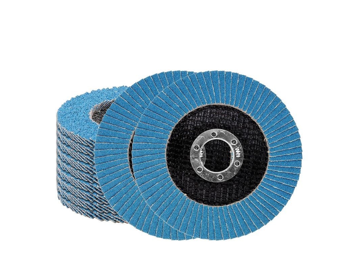 Bandas de lijado de apertura, 10 unidades, 4,5 pulgadas, 120 mm, para amoladora angular con placa de fibra de vidrio, RZ