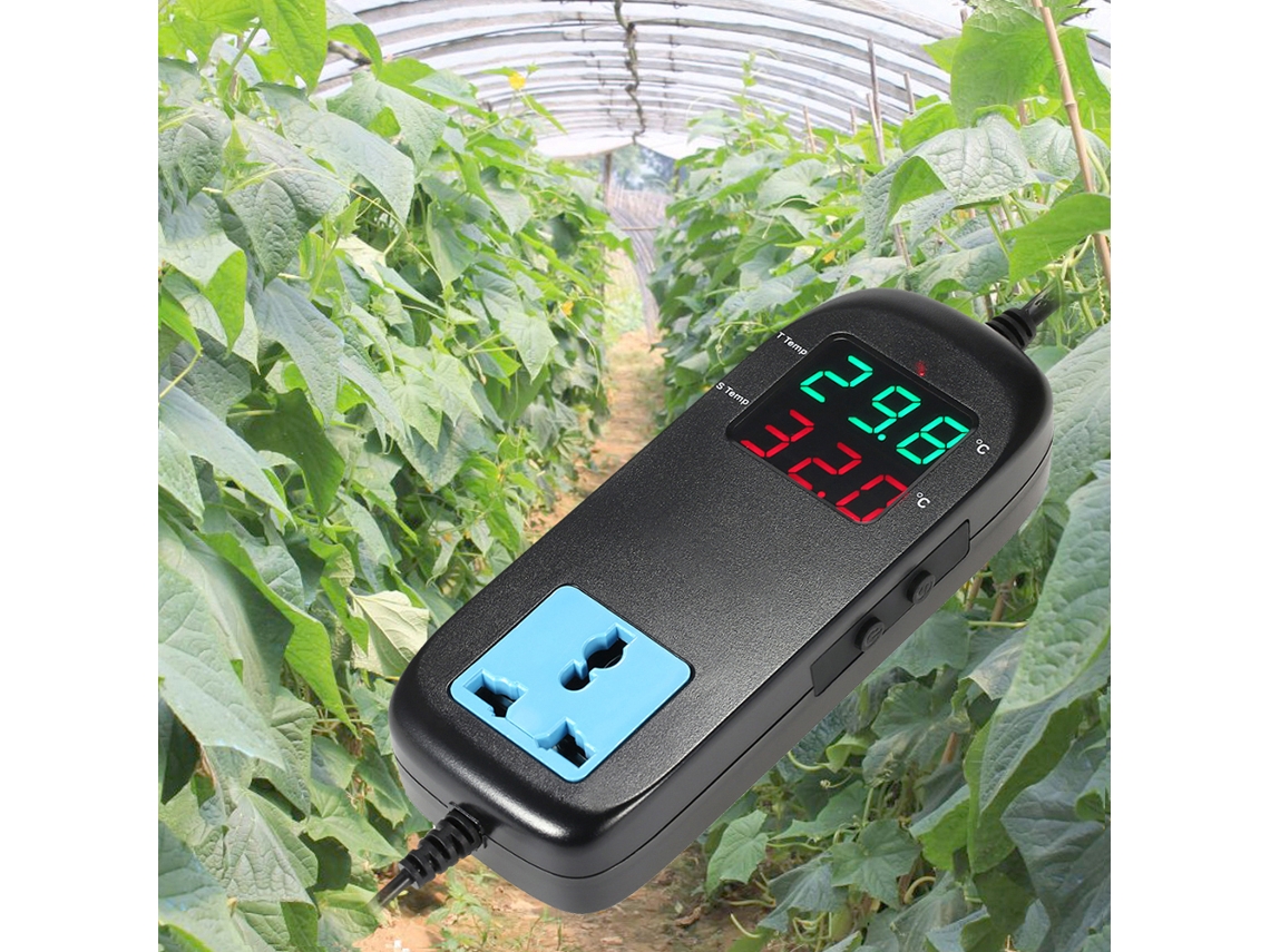 Controlador Digital De Temperatura Led Con Enchufe Británico Para Acuario/jardín Ac90v-250v