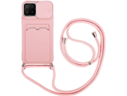 Conjunto de Protectores de Pantalla con Cordón Deslizante Câmera Slot para Oppo F17/A73 HONGWE. Rosa (2un)