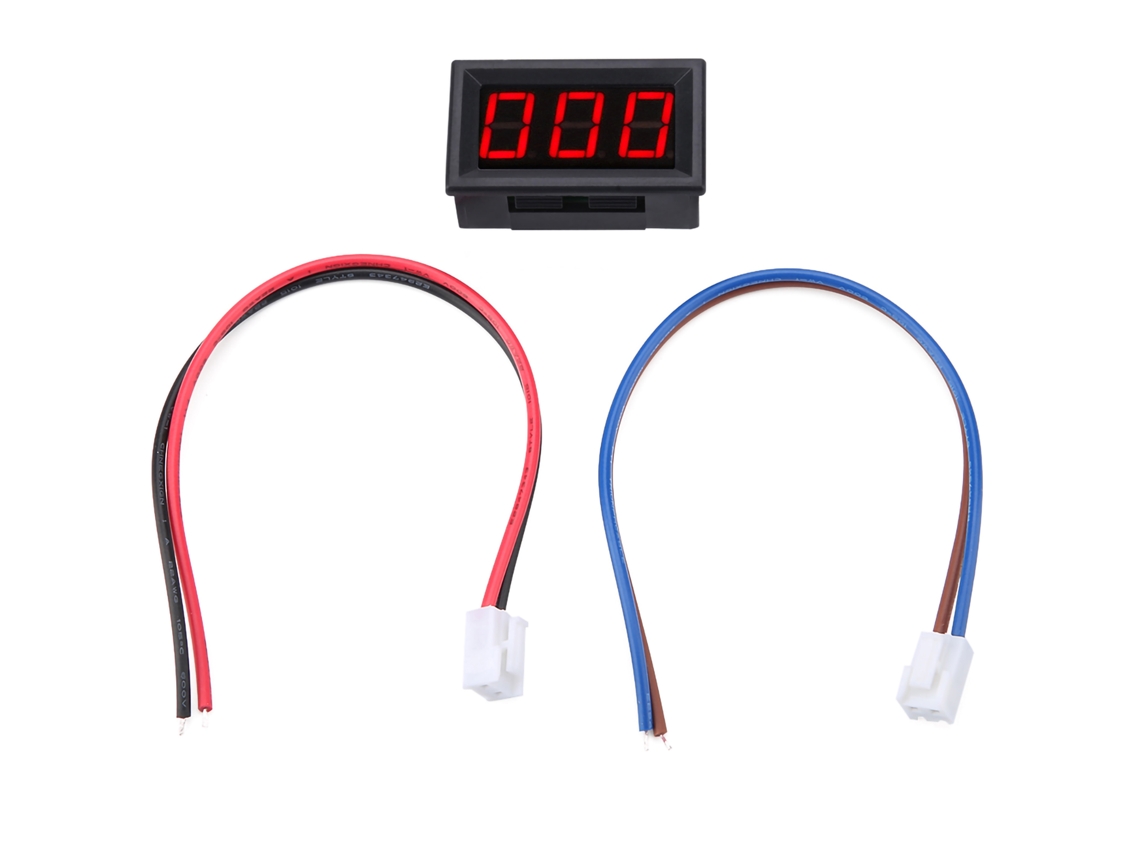 Amperímetro Digital Led, 3 Dígitos, Cc 0-1 A, Ajuste De Microprecisión, Rojo.