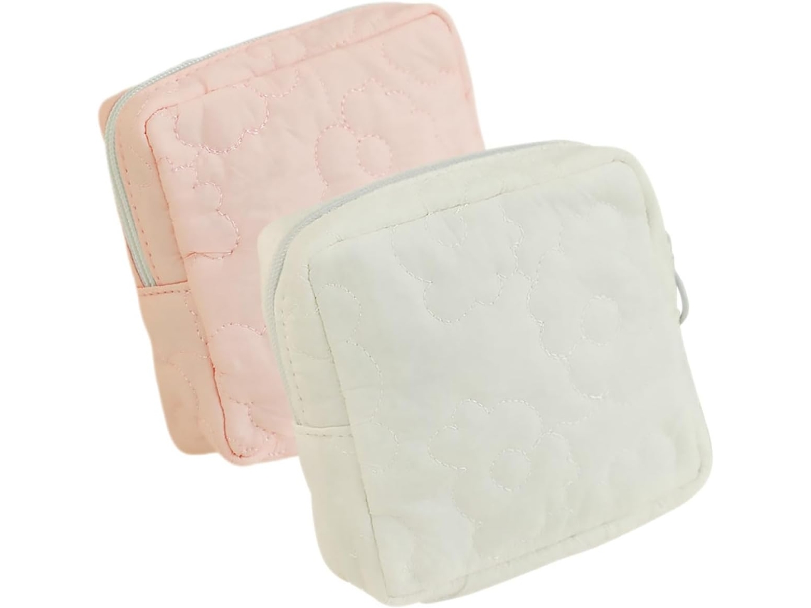Paquete De 2 Bolsitas De Poliéster Para Compresas Sanitarias, Compactas Y Fáciles De Guardar En Un Paquete.