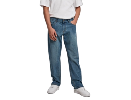 Pantalones Vaqueros para Hombre URBAN CLASSICS (38 - Algodón - Azul)