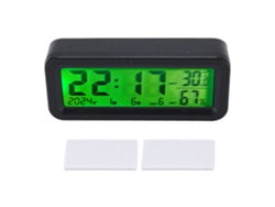 Reloj Solar Para Salpicadero De Coche Con Pantalla Nocturna Automática, Retroiluminación, Termómetro E Higrómetro Digitales Para Automóvil.