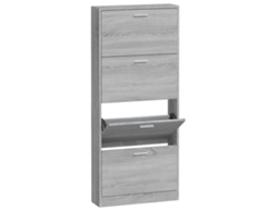 Zapatero Organizador 59X17X150 Cm Derivados de Madera Sonoma Gris