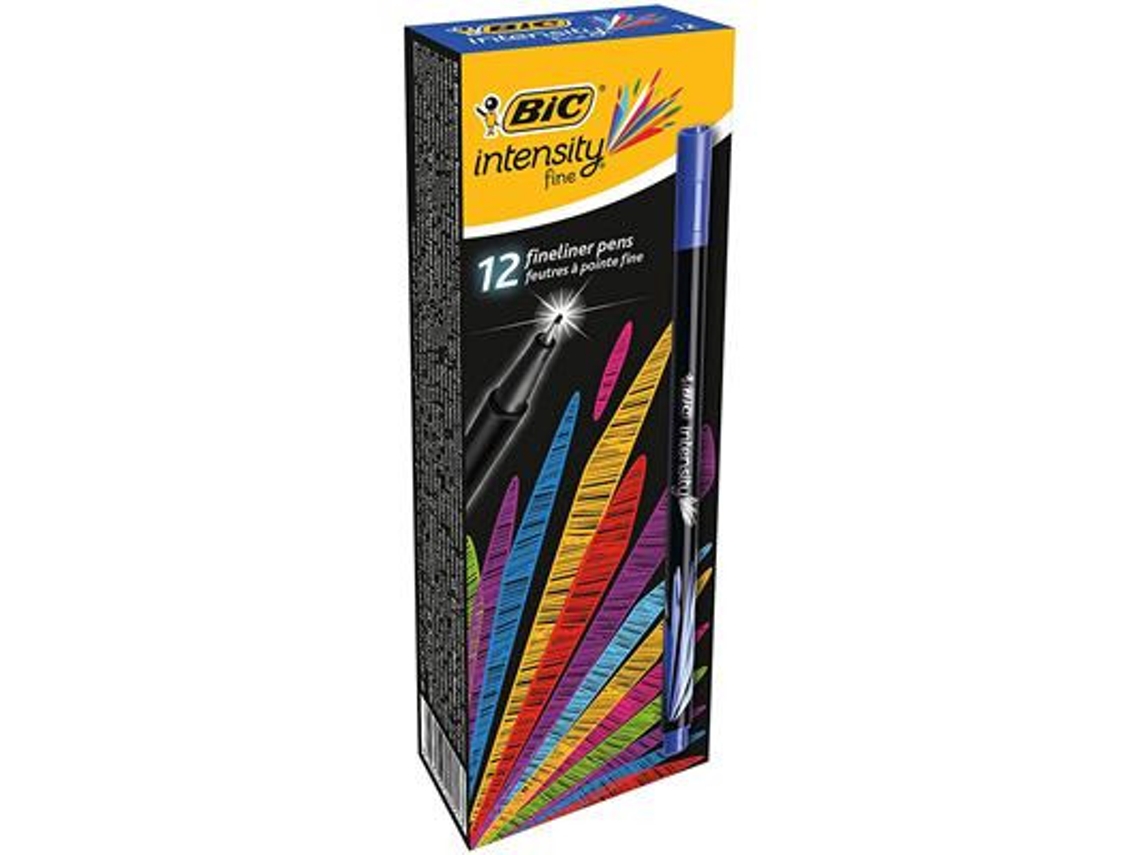 BIC Fineliner Intensity Rotulador Fino Azul 12 Piezas