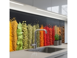 Salpicaderos De Cocina Especias - Hierbas - Empleo - Rainbow 100x60 Cm