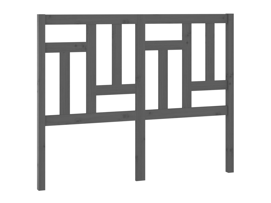 Maison Exclusive - Cabecero De Cama Madera Maciza De Pino Gris 125,5x4x100 Cm
