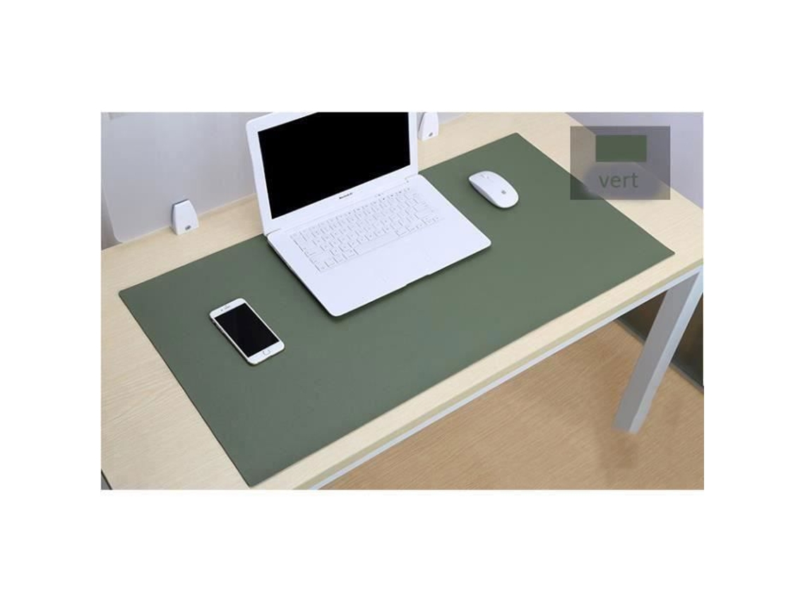 Almohadilla de escritorio de cuero PU de doble cara, 12060 cm, color más grueso, impermeable puro, VERDE