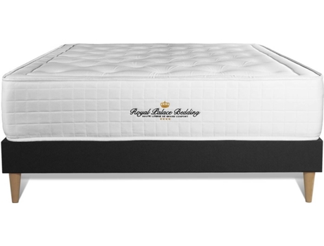 Conjunto de Somier Negro + Colchón ROYAL PALACE BEDDING Buckingham (135x190 cm - Espuma Viscoelástica)