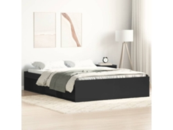 Estructura De Cama Negra 160x200 Cm
