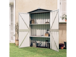 Cobertizo De Jardín Acero Galvanizado Gris 116x45x175 Cm