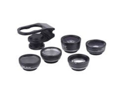 Kit De Lentes Para Cámara De Teléfono 6 En 1: Fisheye Cpl Teleobjetivo 2x Angular Macro