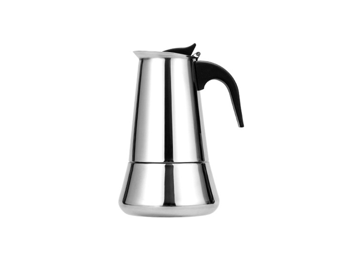 Cafetera De Acero Inoxidable Para Estufa, Cafetera Moka Portátil, 100-450 Ml, Para Uso En Interiores Y Exteriores.