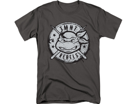 Camisetas Unisex DEEPSTONE Rebels Logo Teenage Mutant Ninja Turtles Carbón (XXL)