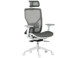 Silla De Oficina Giratoria Para Videojuegos Con Reposacabezas, Reposabrazos 3d, Ruedas, Malla Gris, 120-128 Cm.