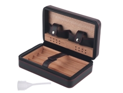 Humidor portátil de madera de cedro para conservar puros durante los viajes.