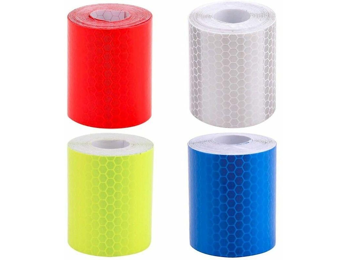 4 Rollos Cinta Reflectiva Adhesiva, Cinta De Seguridad, Impermeable Para Coche Moto Bicicleta Actividades Nocturnas