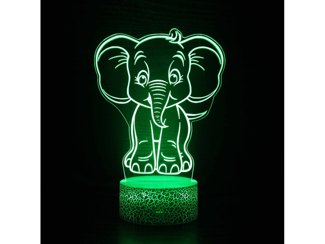 Lámpara de noche con ilusión 3D, 7 colores, interruptor táctil y alimentación USB (my 468)