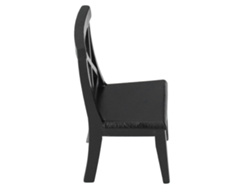 Silla De Madera Negra Para Casa De Muñecas, Estilo Clásico, Miniatura 1:12