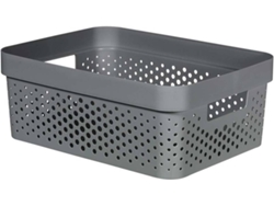 Cesta CURVER Infinity 11L (Gris Oscuro - Plástico PP05 - 36 x 27 x 14 cm)
