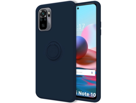 Carcasa Xiaomi Redmi Note 10 / 10S TUMUNDOSMARTPHONE Silicona Líquida con Anillo Azul