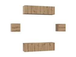 Maison Exclusive - Conjunto De Mueble De Tv 6 Pcs Roble Artesanal