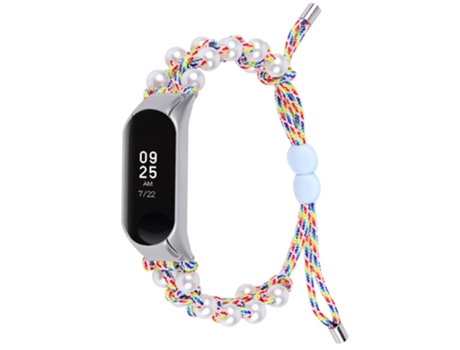 Correa de nailon tejido de perlas ajustable para Xiaomi Mi Band 7 - vistoso