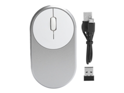 Ratón Inalámbrico Recargable Bluetooth Óptico Usb De 2,4 Ghz Para Portátiles Y Accesorios De Oficina (gris Plateado)