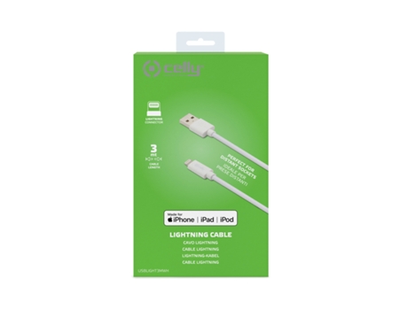 Cable Lightning CELLY Blanco