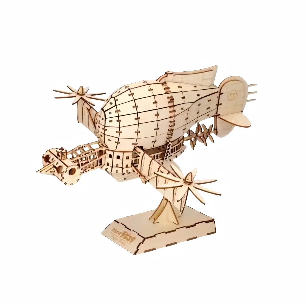 Rompecabezas De Madera 3d Dirigible Pirata Del Cielo Dirigible Tiger Moth, Bloques De Construcción De Madera Para Armar