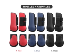 Juego De Protectores Ajustables Para Patas De Caballo Con Protección De Neopreno Delantera Y Trasera. Equipamiento Ecuestre.