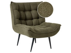 Beliani Sillón Alvesta De Bouclé Verde 73x79x92