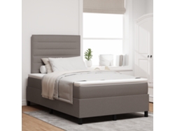 Cama Box Spring Con Colchón Taupe 120x200 Cm Tela