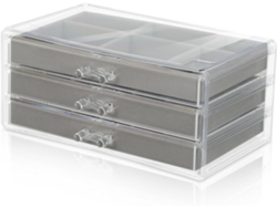 Caja De Almacenamiento De Joyas Con Cajones, Vitrina Transparente Para Pendientes, Anillos Y