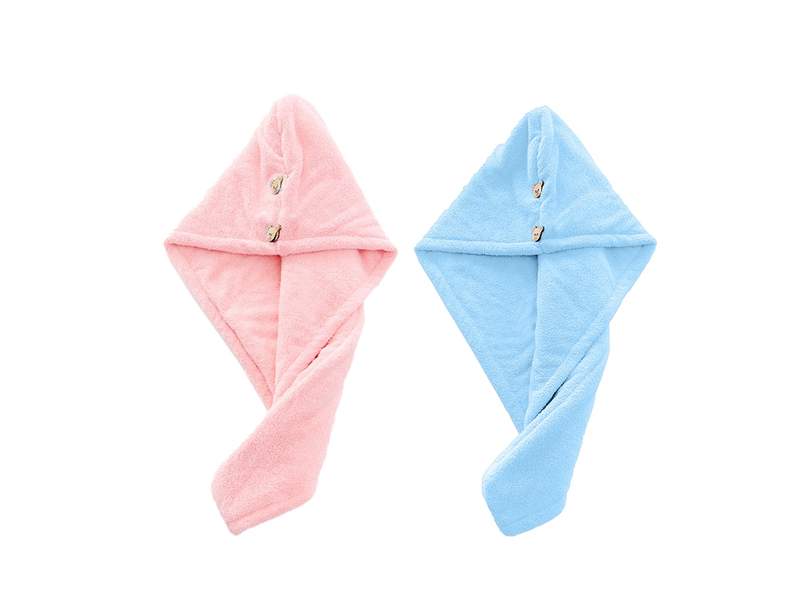 2pack Toalla De Cabello De Microfibra Envoltura Toalla De Secado De Cabello Coral Veludo Absorbente Rápido Secado Pelo Turbante