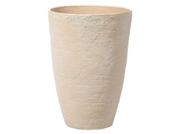 Maceta mediana BELIANI Camia de Mezcla de piedra Beige 43x43x60