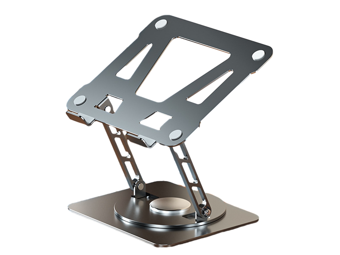 Soporte Para Portátil (negro) Con Base Giratoria De 360°, Totalmente Plegable
